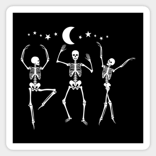 Halloween party dancing skeleton Sticker